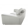 Icon Love Seat White Premium Leather with Side Split  - Seat Edge