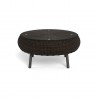 Tortuga Outdoor Round Wicker Coffee Table Pecan