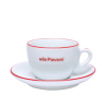 La Pavoni Cappuccino coffee Cups & Saucers in Ceramic (Set of 6)