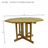 Butterfly 47" Octagonal Folding Table-dimension - Butterfly 47" Octagonal Folding Table-dimension