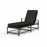 La Jolla Chaise in Spectrum Carbon w/ Self Welt - Front Side Angle - La Jolla Chaise in Spectrum Carbon w/ Self Welt - Front Side Angle