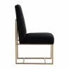 Sunpan Joyce Dining Chair in Cube Black - Side Angle - Sunpan Joyce Dining Chair in Cube Black - Side Angle