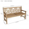 Vilano 3-Seater Bench - dimension - Vilano 3-Seater Bench - dimension
