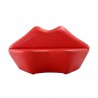 Manhattan Comfort Kiss 61.8 in. Red Faux Leather 2-Seater Loveseat Front