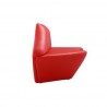 Manhattan Comfort Kiss 61.8 in. Red Faux Leather 2-Seater Loveseat Side