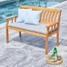 Vifah Kapalua Honey Nautical Eucalyptus Wooden Outdoor Garden Bench, Lifestyle - Vifah Kapalua Honey Nautical Eucalyptus Wooden Outdoor Garden Bench, Lifestyle