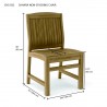 Sahara Non-Stack Dining Side Chair- dimension - Sahara Non-Stack Dining Side Chair- dimension