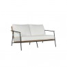 Sunpan Milan 2 Seater Sofa Regency White / Stinson White - Front Side Angle