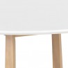 Sunpan Flores Dining Table 53" in Pake Honey-White Marble - Closeup Top Angle
