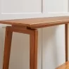 Greenington Antares Console Table, Amber - Side Closeup Angle - Greenington Antares Console Table, Amber - Side Closeup Angle