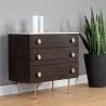 Sunpan Keely Dresser in White Marble-Dark Walnut - Lifestyle