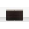 Source Furniture Lucaya Armless Loveseat With Standard Cushion Espresso Back - Source Furniture Lucaya Armless Loveseat With Standard Cushion Espresso Back