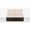 Source Furniture Lucaya Armless Loveseat With Standard Cushion Espresso Front