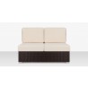 Source Furniture Lucaya Armless Loveseat With Standard Cushion Espresso Front