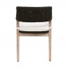 Essentials For Living Lucia Arm Chair - Back Rattan, Performance White Speckle, Natural Gray Mahogany - Back Angle