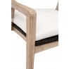 Essentials For Living Lucia Arm Chair - Back Rattan, Performance White Speckle, Natural Gray Mahogany - Seat Closeup Angle