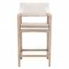Essentials For Living Lucia Counter Stool - White Rattan, Light Gray - Front Angle
