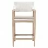 Essentials For Living Lucia Counter Stool - White Rattan, Light Gray - Front Angle - Essentials For Living Lucia Counter Stool - White Rattan, Light Gray - Front Angle