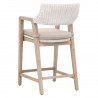 Essentials For Living Lucia Counter Stool - White Rattan, Light Gray - Back Side Angle