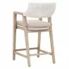 Essentials For Living Lucia Counter Stool - White Rattan, Light Gray - Back Side Angle - Essentials For Living Lucia Counter Stool - White Rattan, Light Gray - Back Side Angle