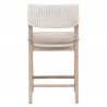 Essentials For Living Lucia Counter Stool - White Rattan, Light Gray - Back Angle