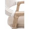 Essentials For Living Lucia Counter Stool - White Rattan, Light Gray - Seat Closeup Angle