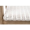 Essentials For Living Lucia Counter Stool - White Rattan, Light Gray - Seat Closeup View