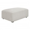 Moe's Home Collection Romy Ottoman Cream - Front Side Angle