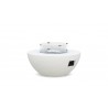 Azzurro Living Luna Fire Table With Bone Concrete - Angled Unlit