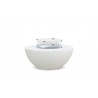 Azzurro Living Luna Fire Table With Bone Concrete - Back Unlit