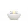 Azzurro Living Luna Fire Table With Bone Concrete - Back Lit