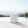 Azzurro Living Luna Tank Cover Side Table With Bone Concrete Frame And Bone Concrete - Lifestyle