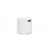 Azzurro Living Luna Tank Cover Side Table With Bone Concrete Frame And Bone Concrete - Angled