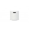 Azzurro Living Luna Tank Cover Side Table With Bone Concrete Frame And Bone Concrete - Front