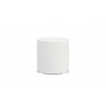 Azzurro Living Luna Tank Cover Side Table With Bone Concrete Frame And Bone Concrete - Back Angled