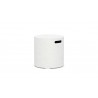Azzurro Living Luna Tank Cover Side Table With Bone Concrete Frame And Bone Concrete - Side Angled