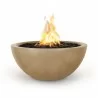 The Outdoor Plus Luna 30" Concrete Fire Pit - Brown - The Outdoor Plus Luna 30" Concrete Fire Pit - Brown
