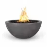 The Outdoor Plus Luna 30" Concrete Fire Pit - Chestnut - The Outdoor Plus Luna 30" Concrete Fire Pit - Chestnut