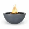 The Outdoor Plus Luna 30" Concrete Fire Pit - Coffee - The Outdoor Plus Luna 30" Concrete Fire Pit - Coffee