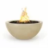 The Outdoor Plus Luna 30" Concrete Fire Pit - Vanilla - The Outdoor Plus Luna 30" Concrete Fire Pit - Vanilla