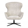 Sunpan Weller Swivel Lounge Chair Nono Cream / Nono Dark Green - Front Angle
