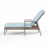 Laguna Chaise Lounge in Canvas Skyline, No Welt Side Angle