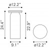 Luxor Drink Table Multicolor. - Dimensions