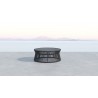 Sunset West Milano Coffee Table w/ 40" Round Honed Absolute Granite Insert Top - Lifestyle