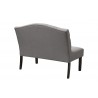 Alpine Furniture Swan Upholstered Bench in Grey - Back Angled