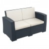 Compamia Monaco Resin Patio Seating 4 piece with Cushion -Loveseat