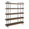 Moe's Home Collection Vancouver Bookshelf Large in Light Brown - Angled View - Moe's Home Collection Vancouver Bookshelf Large in Light Brown - Angled View