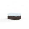 Montecito Ottoman in Canvas Skyline w/ Self Welt - Front Side Angle