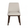 Sunpan Jody Dining Chair in Linea Light Grey Leather - Set of Two - Front Angle