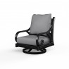 Monterey Swivel Rocker in Canvas Skyline w/ Self Welt - Front Side Angle